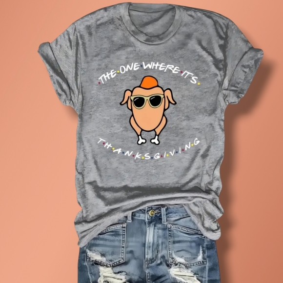 The One Where it's Thanksgiving Tee - Picture 1 of 3